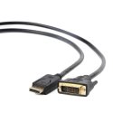 Kabel GEMBIRD CC-DPM-DVIM-6 (DisplayPort M - DVI-D M; 1,8m; kolor czarny)
