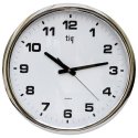 Zegar ścienny 851A srebrny średnica 40cm (654540) Silent move 