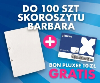 Do 100 szt. skoroszyt Barbara - bon Pluxee 10 zł gratis