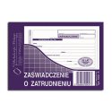 Zaświadczenie o zatrudnieniu A6 oryginał + 1 kopia 80 k, MIP 502-5