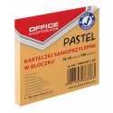 Karteczki samoprzylepne pastelowe 76 x 76 mm (100 kart.) Office Products  (bloczek)  pomarańczowy