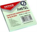 Karteczki samoprzylepne pastelowe 76 x 76 mm (100 kart.) Office Products  (bloczek)  zielony