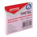 Karteczki samoprzylepne pastelowe 76 x 76 mm (100 kart.) Office Products  (bloczek)  różowy
