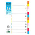 Przekładki kartonowe 1-12 9399 D.RECT 