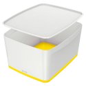 5216 Pojemnik MyBox duży z pokrywką LEITZ biało-żółty 52161016