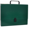 Teczka-pudełko OFFICE PRODUCTS, PP, A4/5cm, z rączką i zamkiem zielony 21187811-02