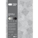 Blok DECO  Grey  A4/170 G 20 ark.5 kolorów Happy Color 
