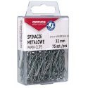 18083269-19 Spinacze metalowe OFFICE PRODUCTS, 32mm, w pudełku, 75szt., srebrne