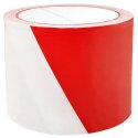 Taśma ostrzegawcza 75mm 100m biało czerwona 