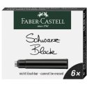 Naboje atramentowe krótkie (6 szt. ) kartonik Faber-Castell czarne 185507