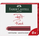 Naboje atramentowe krótkie (6 szt. ) kartonik Faber-Castell czerwone 185514