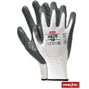 Rękawice ochronne wykonane z nylonu (ścieg 13), powlekane spienionym nitrylem rozm. 10