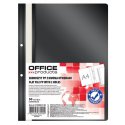 Skoroszyt OFFICE PRODUCTS, PP, A4, 2 otwory, 100/170mikr., wpinany, czarny