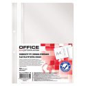 Skoroszyt OFFICE PRODUCTS, PP, A4, 2 otwory, 100/170mikr., wpinany, biały