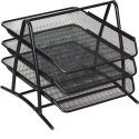 Szuflady na dokumenty ,siatka met. czarny ( zestaw 3 szuflad ) D.Rect 