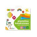 Plastelina szkolna kwadratowa, 24 kolory Happy Color