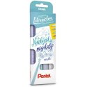 SES15 Zestaw pisaków do kaligrafii BRUSH PEN /4szt./  Niebieskie migdały - Pentel