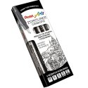 Zestaw cienkopisów technicznych POINTLINER / 5szt./ czarne  PENTEL
