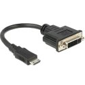 Przejściówka, adapter HDMI, DVI Delock 65564, [1x złącze męskie mini HDMI - 1x złącze żeńskie DVI 29