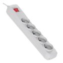 Listwa przeciwprzepięciowa Activejet 5gn/1,5m/cz (10A; 2300W) 1,5m; kolor szary