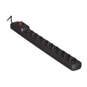 Listwa przeciwprzepięciowa Activejet COMBO 9gn/5m/cz (10A; 2300W) 5m; kolor czarny