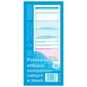 S-100-8 Potwierdzenie odbioru nieczystości ciekłych w zlewni Michalczyk i Prokop