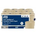 472640 Papier toaletowy bez gilzy OptiServe 2 warstwy w kolorze naturalnym (24 szt.) TORK 