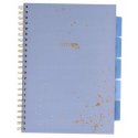 Kołonotatnik A4 Marmur 100 kartek w kratkę STRIGO niebieski
