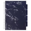 Kołonotatnik A4 Marmur 100 kartek w kratkę STRIGO granatowy