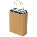 Torba papierowa 180x80x225mm z uchwytem skręcanym Brązowa