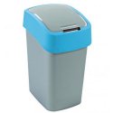 Kosz biurowy Flip Bin 10L CURVER srebrno-niebieski 217816