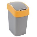 Kosz biurowy Flip Bin 45L CURVER srebrno-pomarańczowy 195023
