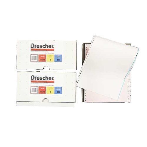 240 1+2 12" Papier komputerowy DRESCHER - Kolor kopia - Nadruk