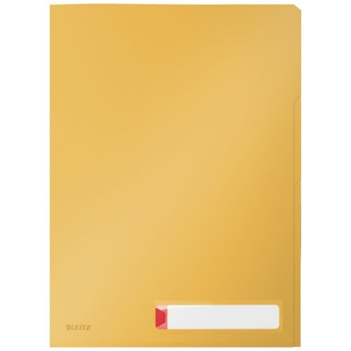4716 Folder A4 teczka prywatyzująca z 3 przegródkami i kieszonką na etykietę  (3 szt.) Cosy Leitz  żółty 47160019
