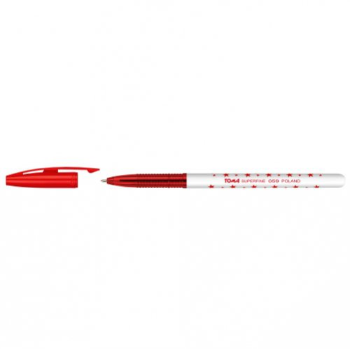 Długopis Superfine 059 W gwiazdki TOMA czerwony