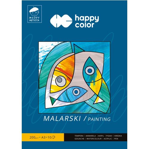 HA3720 3040 Blok malarski A3/10 ark. 200 g Młody Artysta  Happy Color 