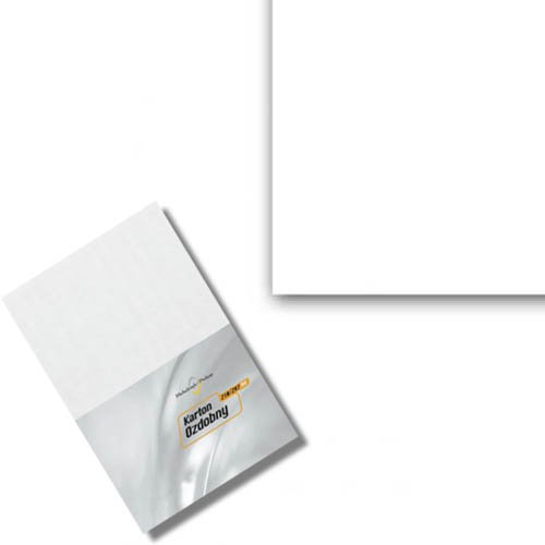 Karton ozdobny - gładki biały 123B - A4 246g/25ark. MiP