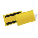 174204 Magnetyczna kieszeń magazynowa 150 x 67 mm ( 50 szt. ) Durable - żółty