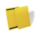 174404 Magnetyczna kieszeń magazynowa A4 pionowa ( 50 szt. ) Durable - żółty