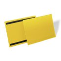 174504 Magnetyczna kieszeń magazynowa A4 pozioma ( 50 szt. ) Durable - żółty
