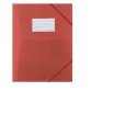 8568001 Teczka z gumką PP A4 480mikr. 3-skrz.półtransparentna DONAU czerwona