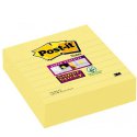 Karteczki samoprzylepne POST-IT® Super Sticky XL w linie (675-SS3-CY), 101x101mm, 3x70 kart., żółte