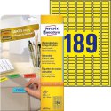 L6037-20 Etykiety usuwalne kolorowe A4 20 ark./op. 25,4 x 10 mm żółte Avery Zweckform