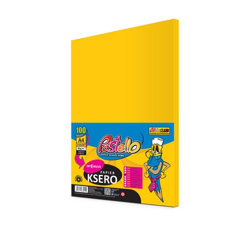 Papier ksero A4 80 g 100 ark. kolorowy  INTENSYWNY Pastello IT210 żółty