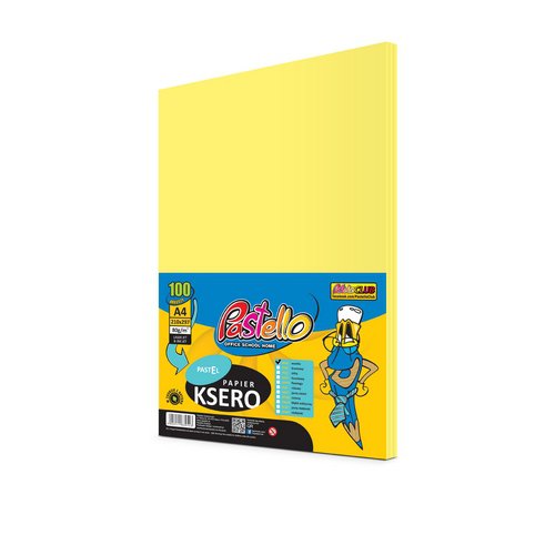 Papier ksero A4 80 g 100 ark. kolorowy  PASTELOWY Pastello IT160 żółty