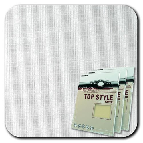 TOP STYLE linen - papier ozdobny  A4 100g/m2 50ark. biały 